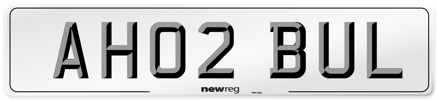 AH02 BUL Number Plate from New Reg